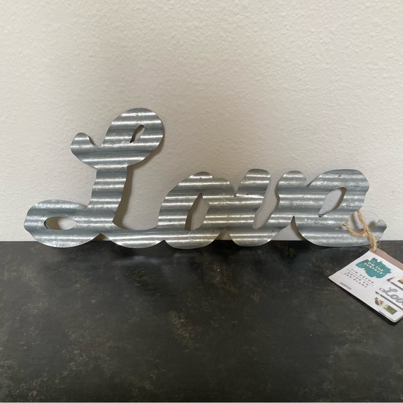 NEW Galvanized Metal Love Wall Decor Sign - Picture 7 of 7